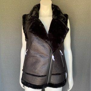 HOUSE OF HARLOW 1960 Faux fur lining vest women’s Size XS black Revolve
